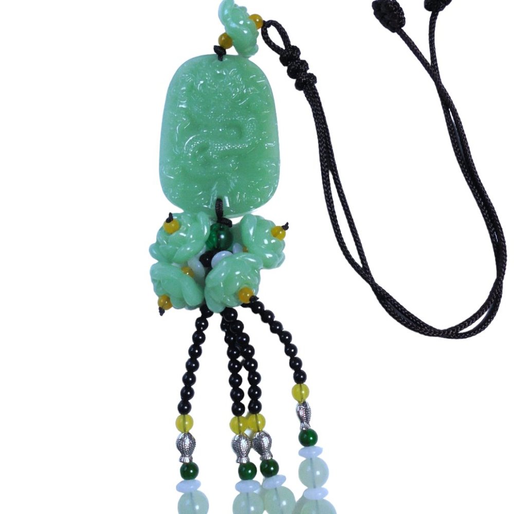 Green Dragon Feng Shui Charm for Success and Wealth